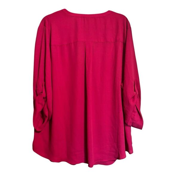 Torrid Harper Tunic Top Womens 3X Red Popover Pocket Blouse - Picture 6 of 9